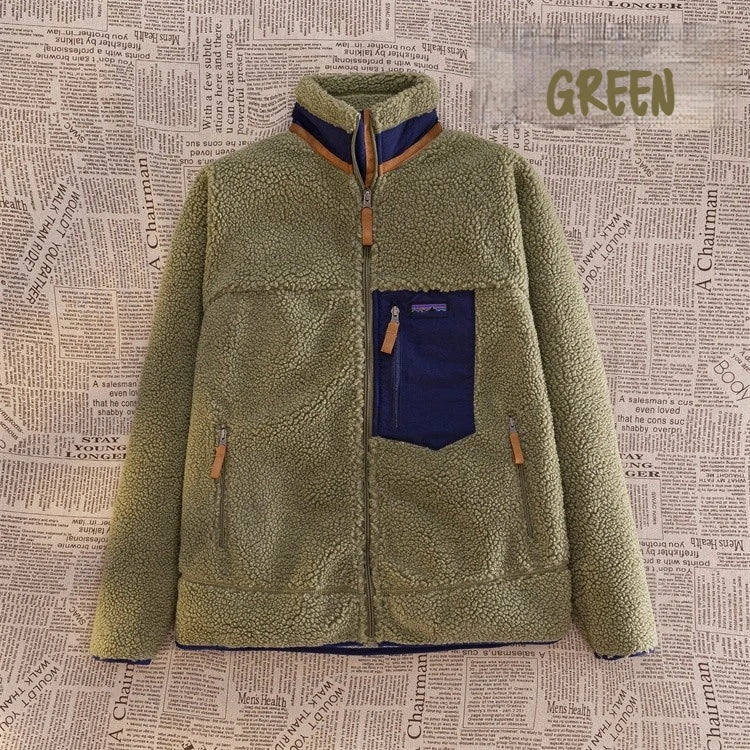 Motorcycle Outdoor Fleece Jacket For Men/Women Double Sided Fleece Thickened Plush Rider Cycling Suit Lamb Wool Windproof Jacket