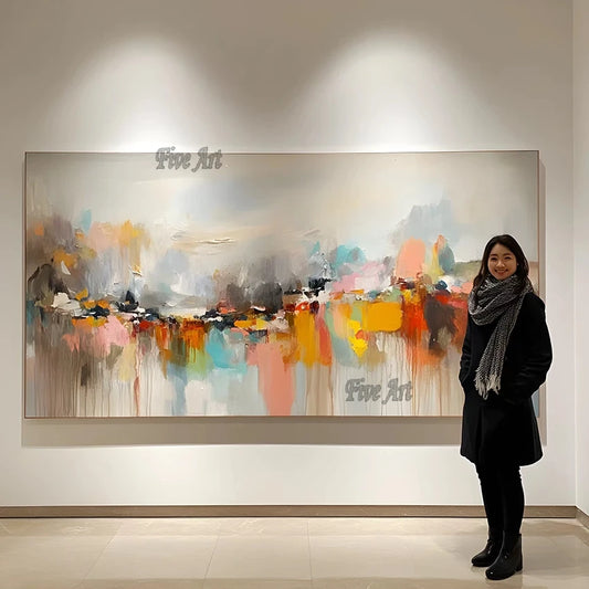 Five Art 100% Handmade Oil Painting Canvas Wall Art Oil Paintings Canvas Abstract Art Home Decoration Wall Pictures No Framed