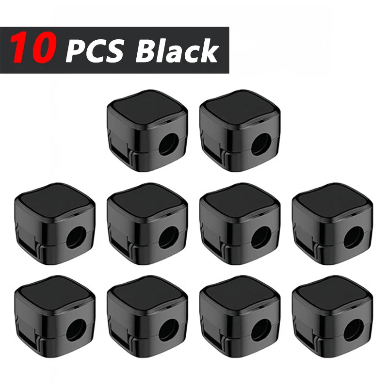 Magnetic Cable Clips Adjustable Cord Holder | Adhesive Under Desk Mgmt Organizer for Home Office Car Wall Desktop Nightstand