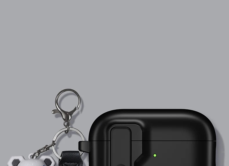 Protective Case For Airpods 4 Cover Luxury Earphone Cover Case For Apple Airpodspro 2 3 1/2 Air Pods Pro Shockproof With Hook