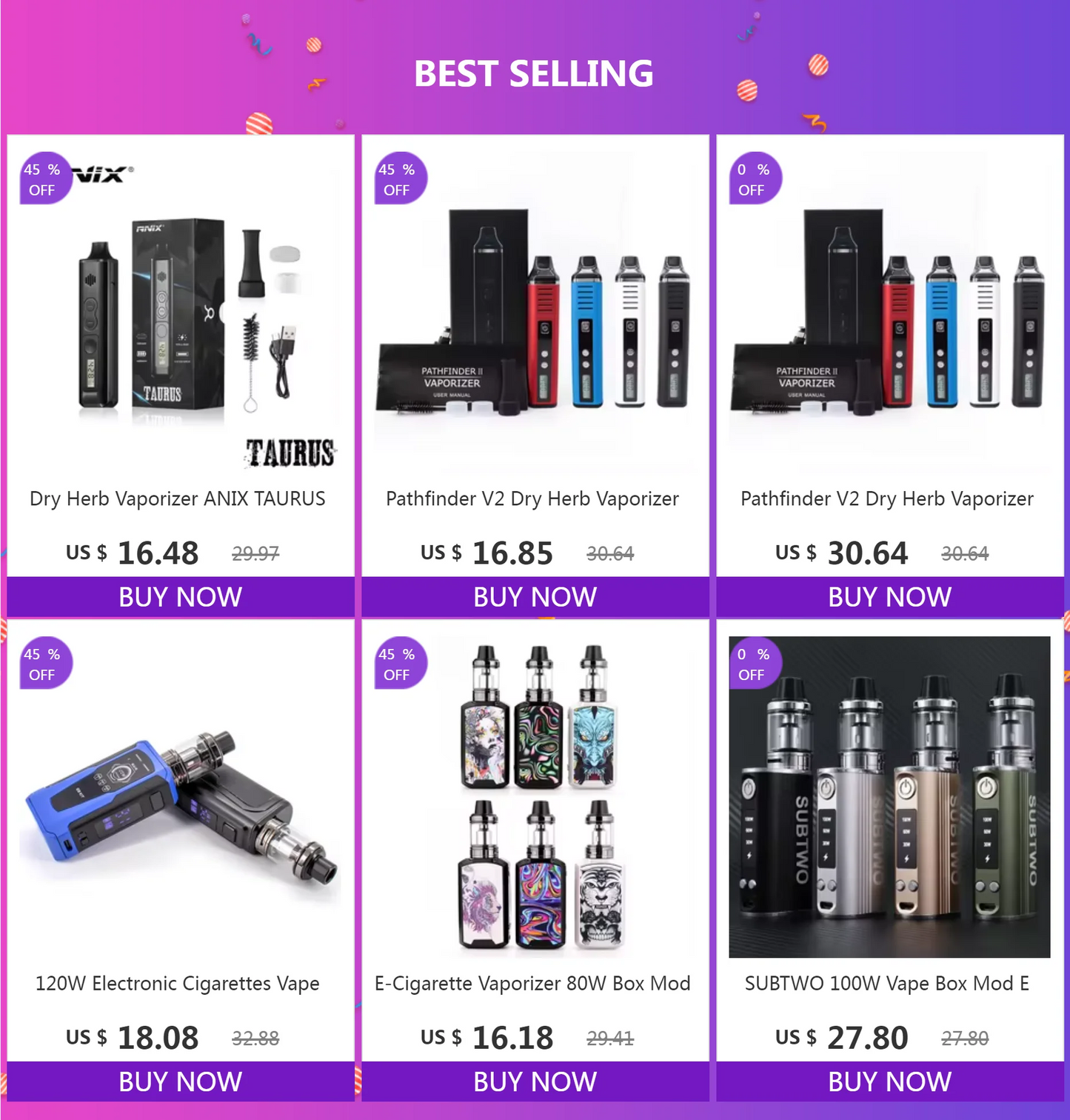 SUBTWO 100W Vape Box Mod E Cigarettes Kit 30W/60W/100W Power Adjust Battery with 0.3ohm 2.5ml Bottom Atomizer Vaper Smoke Pen