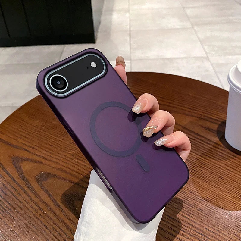 Slim Matte Clear PC Translucent Magnetic For Magsafe Cases For iPhone 17 Air 16 E 15 14 13 12 11 Pro XS Max X XR 7 8 Plus Cover