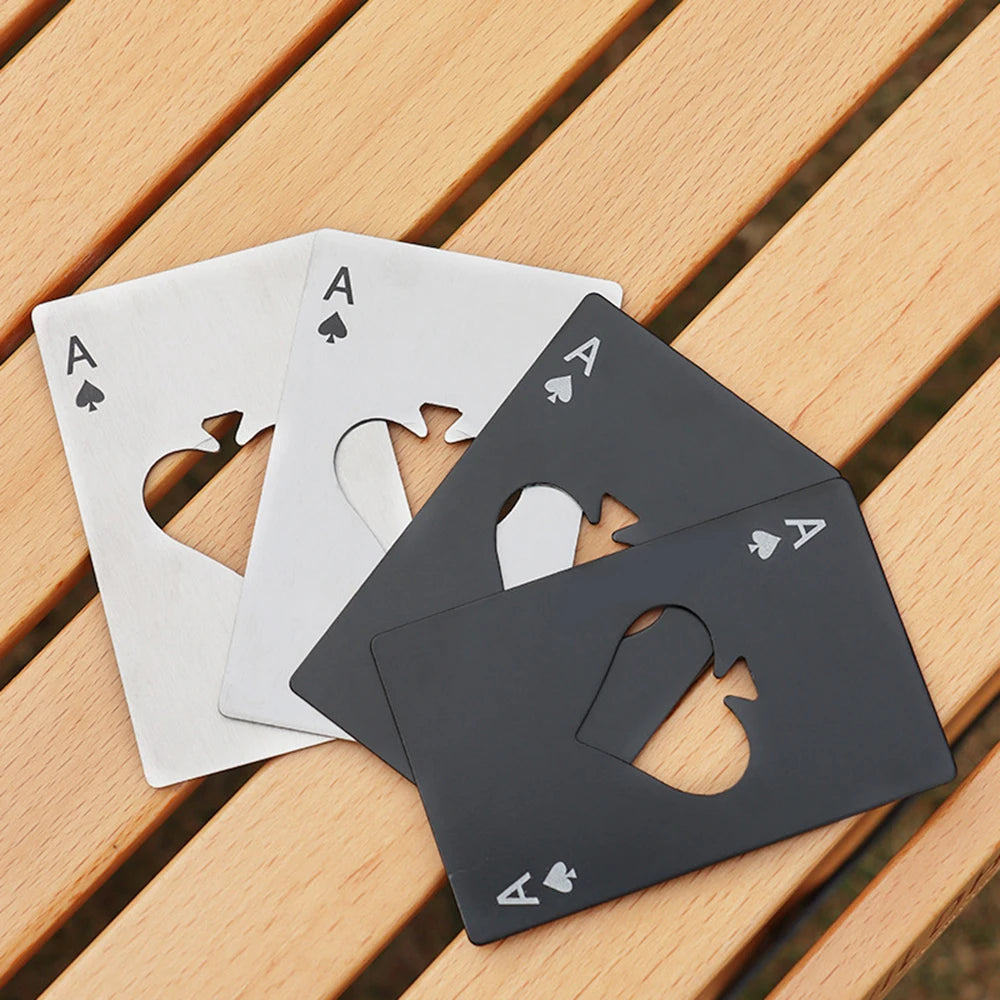 Stainless Steel Spades A Winemaker Bottle Opener Playing Cards Bottle Opener Credit Card Beer Bottle Opener
