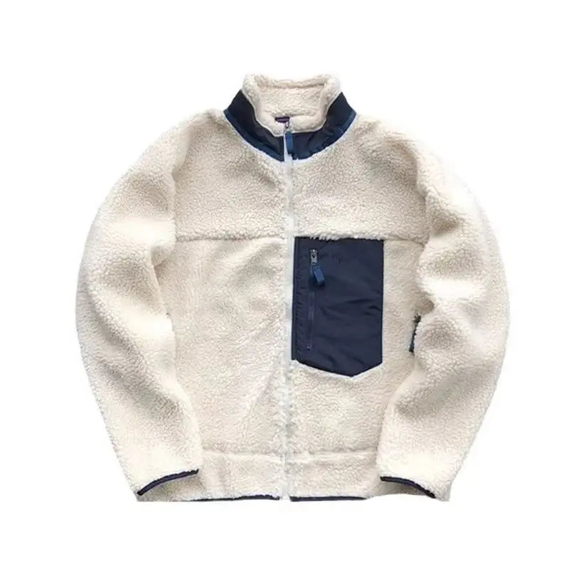 Motorcycle Outdoor Fleece Jacket For Men/Women Double Sided Fleece Thickened Plush Rider Cycling Suit Lamb Wool Windproof Jacket