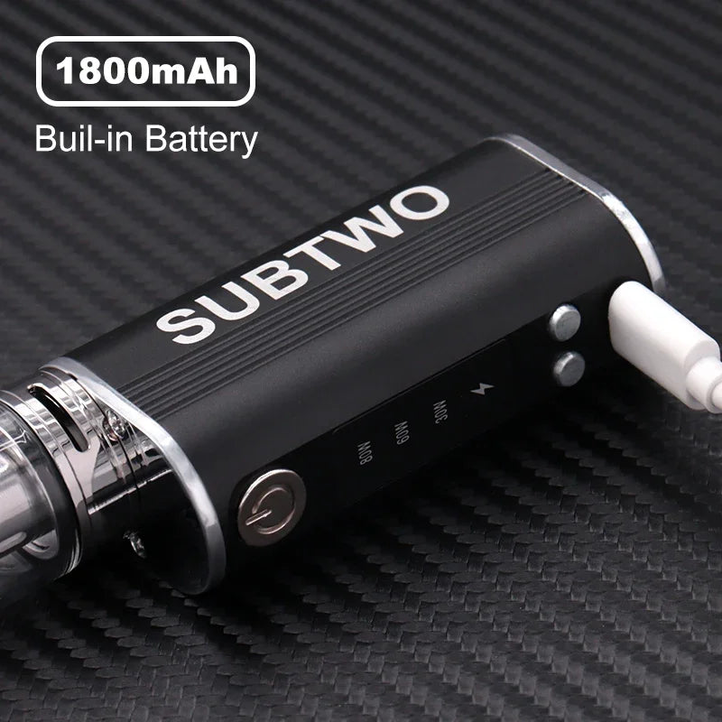 SUBTWO 100W Vape Box Mod E Cigarettes Kit 30W/60W/100W Power Adjust Battery with 0.3ohm 2.5ml Bottom Atomizer Vaper Smoke Pen
