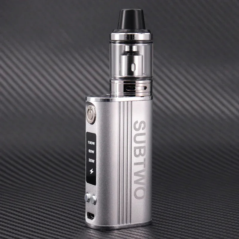 SUBTWO 100W Vape Box Mod E Cigarettes Kit 30W/60W/100W Power Adjust Battery with 0.3ohm 2.5ml Bottom Atomizer Vaper Smoke Pen