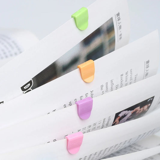 20Pcs Paper Clips Documents Bookmarks File Index Page Holder Colorful Bookmark Page Clips Book Page Corner Binder Clip