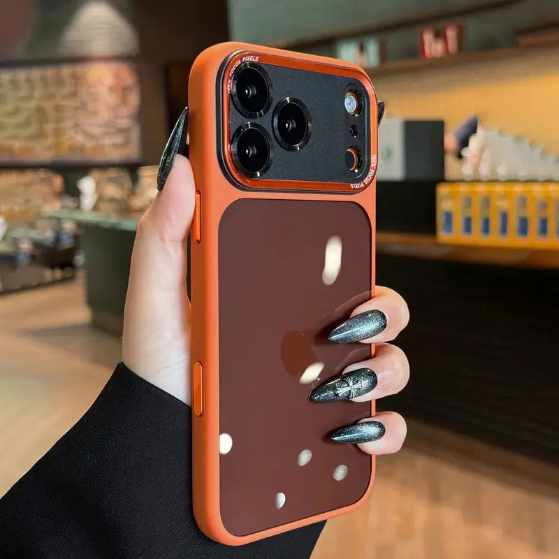 Luxurious and high-quality semi-transparent Leica metal lens frame protective case suitable for iPhone 17 Promax 16 15 14 13 Pro