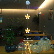 LED Christmas Window Star Lights – Suction Cup Hanging Decorations