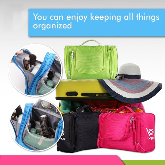 Travel Hanging Toiletry Wash Bag Makeup Cosmetic Organizer - Large Waterproof Hanging Toiletry Bags for Women and Men - Travel Essentials Accessories Hanging Wash Bag (Snowgray)