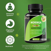 Pure Moringa Capsules – High Potency 60 Caps with Vitamins & Amino Acids