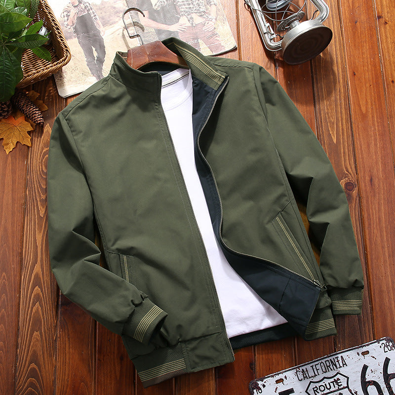 Men's Reversible Stand-Collar Casual Jacket