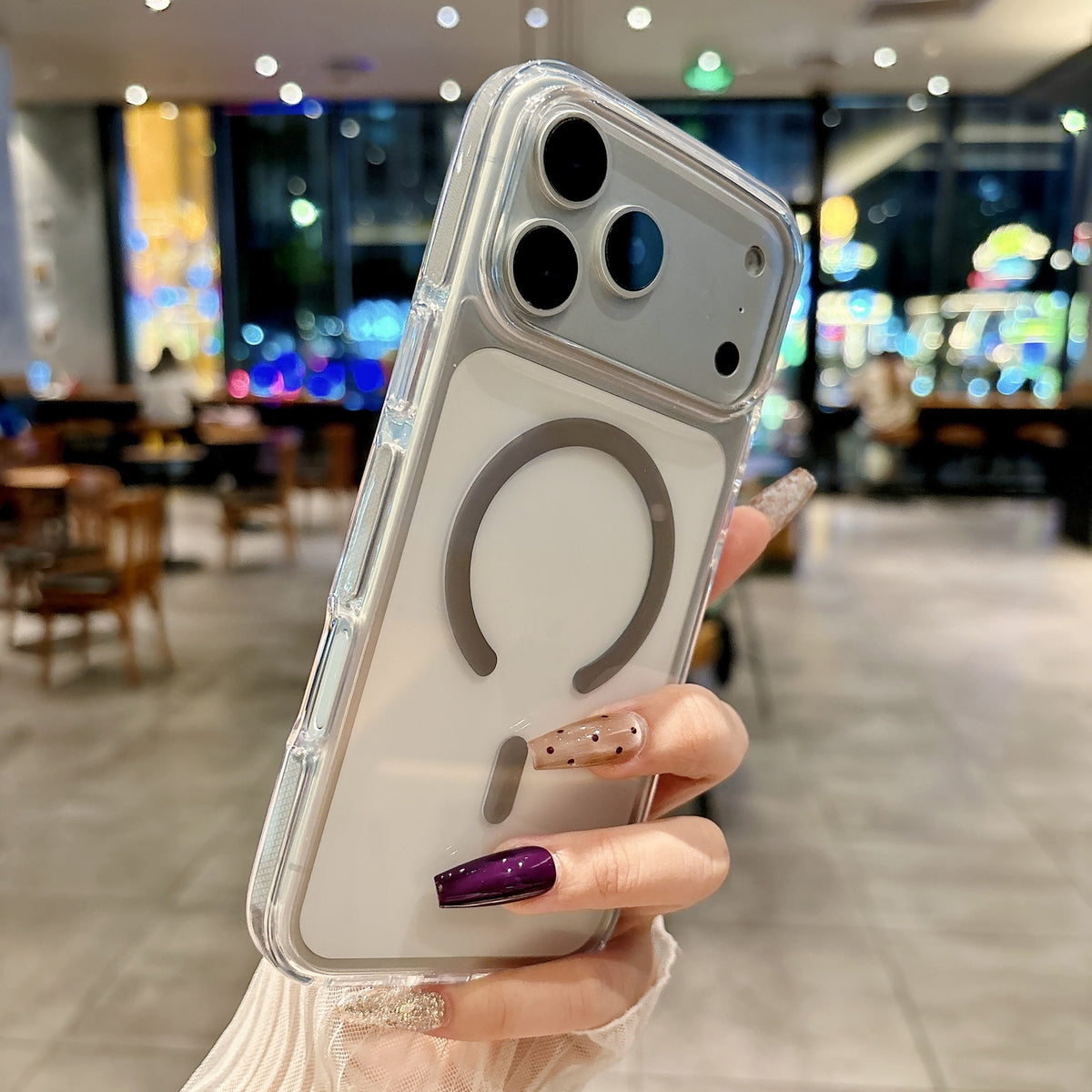 Crystal Clear Magnetic Phone Case – Shockproof Transparent Cover for iPhone 15/16/17 Series
