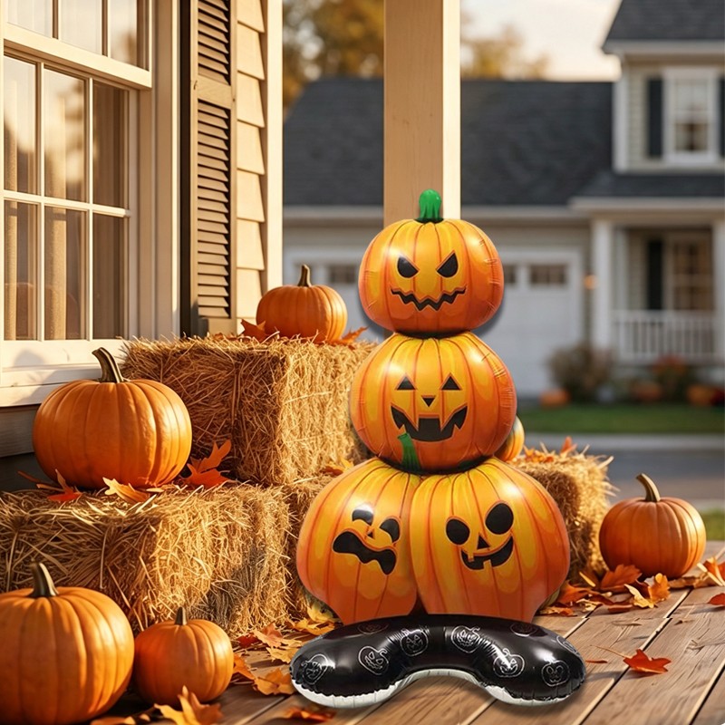 Giant Halloween Inflatable Pumpkin Decoration – Foil Balloon for Indoor & Outdoor Display