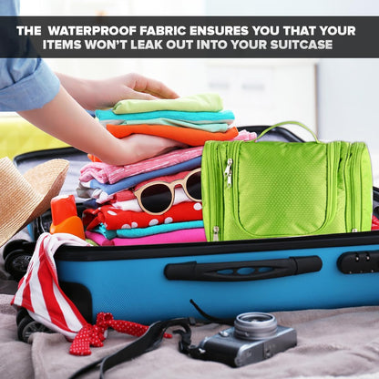 Travel Hanging Toiletry Wash Bag Makeup Cosmetic Organizer - Large Waterproof Hanging Toiletry Bags for Women and Men - Travel Essentials Accessories Hanging Wash Bag (Snowgray)