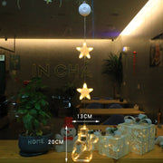LED Christmas Window Star Lights – Suction Cup Hanging Decorations