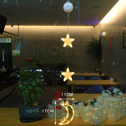 LED Christmas Window Star Lights – Suction Cup Hanging Decorations