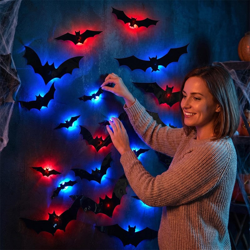 3D LED Bat Wall Decorations – Halloween Party Lights