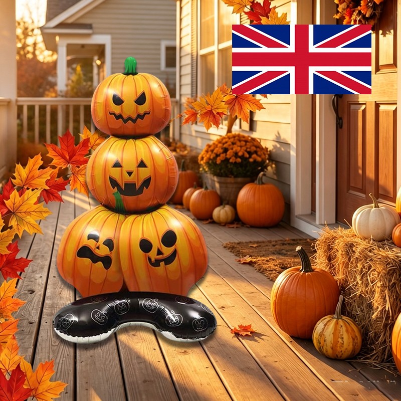 Giant Halloween Inflatable Pumpkin Decoration – Foil Balloon for Indoor & Outdoor Display