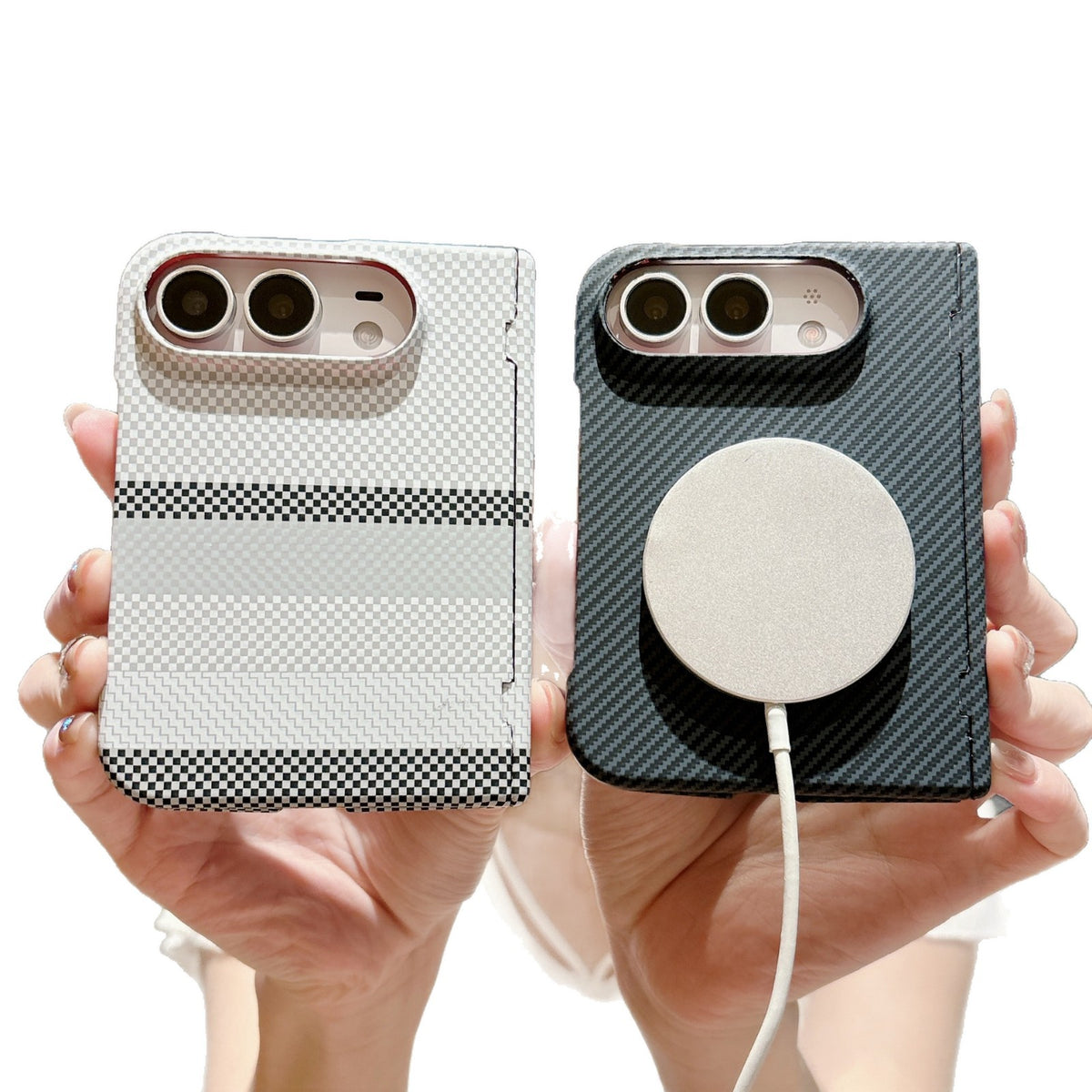 Carbon-Fibre Pattern Magnetic Phone Case