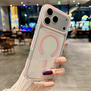 Crystal Clear Magnetic Phone Case – Shockproof Transparent Cover for iPhone 15/16/17 Series