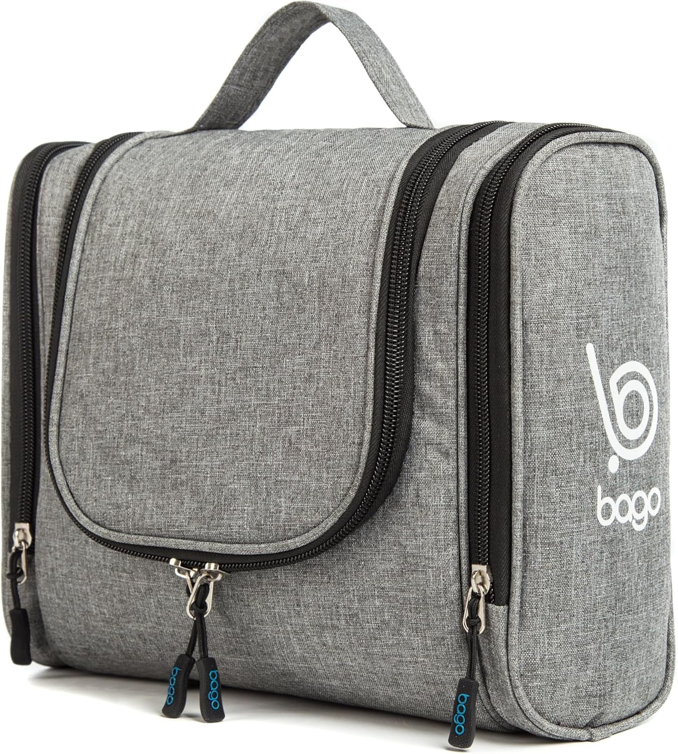 Travel Hanging Toiletry Wash Bag Makeup Cosmetic Organizer - Large Waterproof Hanging Toiletry Bags for Women and Men - Travel Essentials Accessories Hanging Wash Bag (Snowgray)