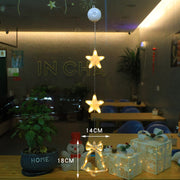 LED Christmas Window Star Lights – Suction Cup Hanging Decorations