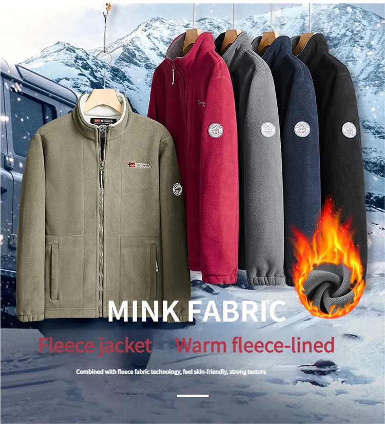 2026 Hot Functional Couple's Outdoor Fleece Jacket - Winter Warm Thickened Polar Fleece Zip-Up Hoodie Coat for Men & Women