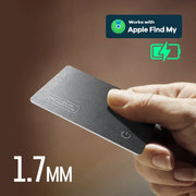 Rechargeable Wallet Tracker Card for Apple Find My