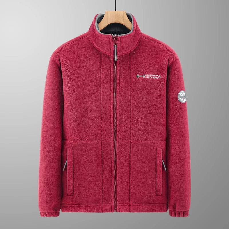 2026 Hot Functional Couple's Outdoor Fleece Jacket - Winter Warm Thickened Polar Fleece Zip-Up Hoodie Coat for Men & Women