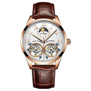 AILANG Men's Automatic Tourbillon Skeleton Watch – Leather Strap