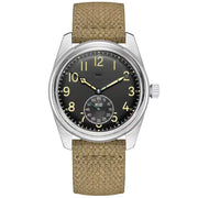 Merkur Men's Bronze Military Watch – Hand-Wound, Sub-Second Dial