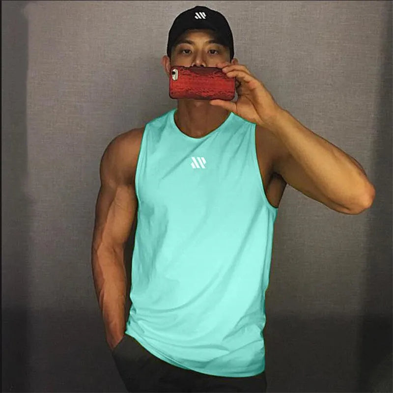 Men's Sleeveless Bodybuilding Tank Top – Quick-Dry Gym Workout Singlet