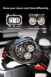 AILANG Men's Automatic Mechanical Watch – Hollow Luminous Dial, Calendar