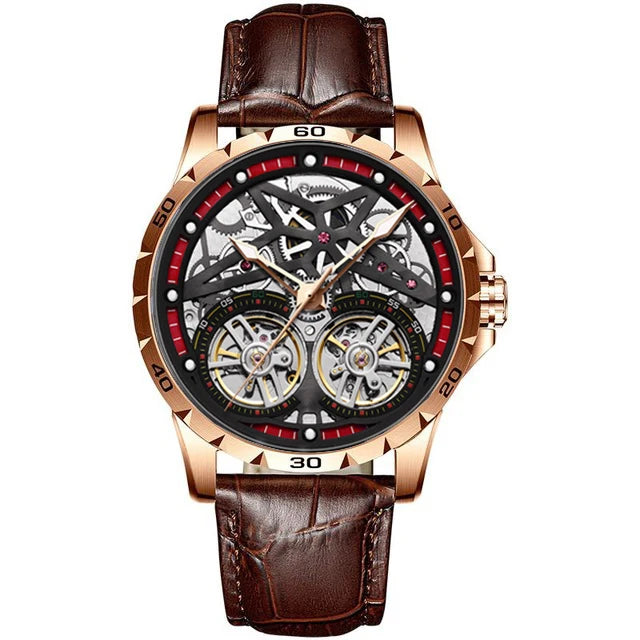 AILANG Men's Sports Automatic Tourbillon Skeleton Watch – Silicone Strap