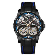 AILANG Men's Sports Automatic Tourbillon Skeleton Watch – Silicone Strap