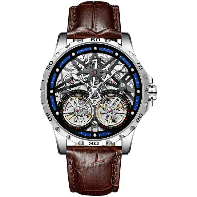 AILANG Men's Sports Automatic Tourbillon Skeleton Watch – Silicone Strap