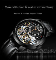 AILANG Men's Double Tourbillon Automatic Watch – Stainless Steel Strap