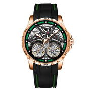 AILANG Men's Sports Automatic Tourbillon Skeleton Watch – Silicone Strap