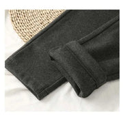 Women's High-Waist Harem Trousers – Wool-Blend Pencil Pants