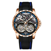 AILANG Men's Sports Automatic Tourbillon Skeleton Watch – Silicone Strap