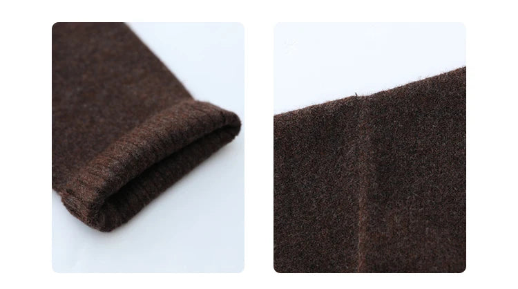 CHIC VEN Women's Loose Turtleneck Jumper – Warm Knitted Winter Sweater