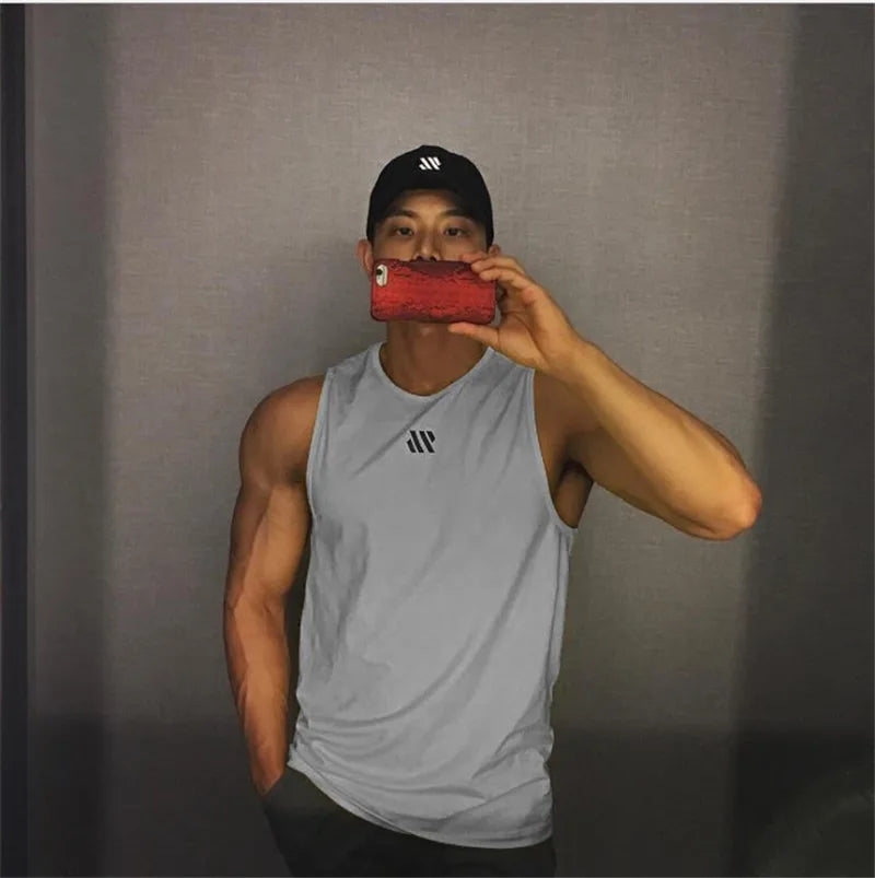 Men's Sleeveless Bodybuilding Tank Top – Quick-Dry Gym Workout Singlet