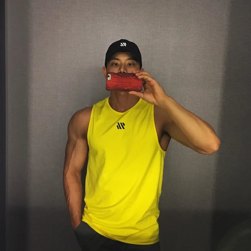 Men's Sleeveless Bodybuilding Tank Top – Quick-Dry Gym Workout Singlet