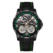 AILANG Men's Sports Automatic Tourbillon Skeleton Watch – Silicone Strap