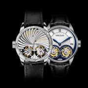 Merkur Men's Genuine Double Tourbillon Watch – Manual, Luxury Formal