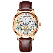AILANG Men's Double Tourbillon Automatic Watch – Stainless Steel Strap