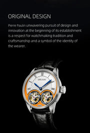 Merkur Men's Genuine Double Tourbillon Watch – Manual, Luxury Formal