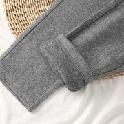 Women's High-Waist Harem Trousers – Wool-Blend Pencil Pants