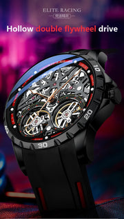 AILANG Men's Sports Automatic Tourbillon Skeleton Watch – Silicone Strap